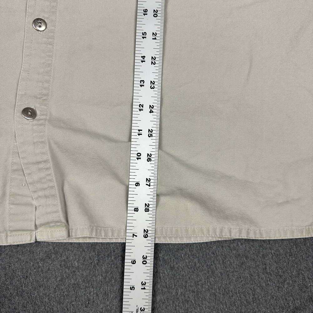 Marlboro Gear Mens Khaki Tan Long Sleeve Button Up Shirt Chest Pocket XXL - Picture 4 of 7